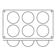Paderno 01 6'lı Silikon Kalıp, 17,5x30 cm - Paderno