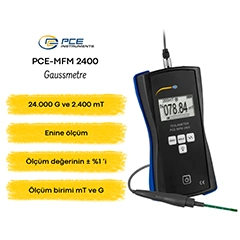 PCE MFM 2400 Gaussmetre, Mıknatıs Test Cihazı - 3