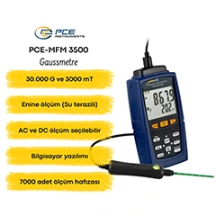 PCE MFM 3500 Gaussmetre, 30.000 Gauss, Geniş Ölçüm Aralığı - 3