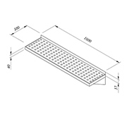 Perfore Shelf, 100 cm - Öztiryakiler