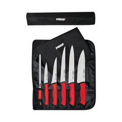 Pirge Duo Çantalı Knife Set, Red - Pirge