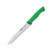 Pirge Duo Vegetable Knife Pointed 13.5 cm, Serrated, Green - Pirge