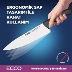 Pirge Ecco Şef Bıçağı, 19 cm, Beyaz - Thumbnail