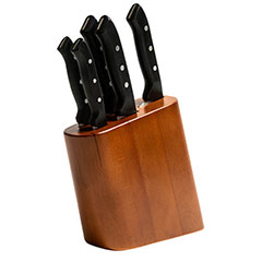 Pirge Profi Block Knife Set, 5 Pieces, Black - 1