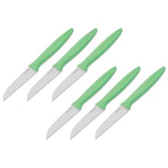 Pirge Pure Line Fruit Knife Set, 6 pieces x 9 cm, Green - Pirge