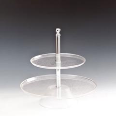 Zicco Polikarbon Pasta Meyve Teşhir Standı, 2 Katlı, 25x35x37 cm, Şeffaf - 1