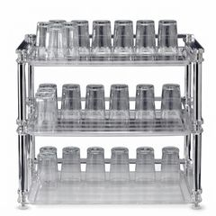 Zicco Polikarbon Tepsili Bardaklık Standı, 53x33x46 cm - Zicco