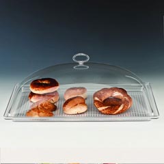 Zicco Polikarbon Tepsili Muhafaza Kabı, Akrilik Kapaklı, 55x35x17 cm (ZCP.153.G+ZCP.153.P) - Zicco