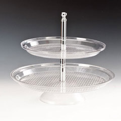 Zicco Polycarbonate Cake Display Stand, Two-Tier - Zicco