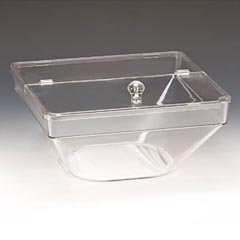 Zicco Polycarbonate Bowl, With Lid, 26x26x12 cm, Transparent - Zicco