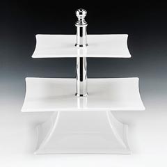 Zicco Polycarbonate Display Stand, 2 Tier, 24 cm Height, Transparent - 2