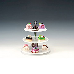 Zicco Polycarbonate Display Stand, 3-Tier, Transparent - Zicco