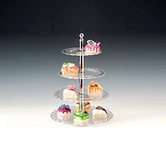 Zicco Polycarbonate Display Stand, 4 Tier, Transparent - Zicco