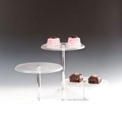 Zicco Polycarbonate Display Stand, Triangle Acrylic Legs, Transparent - 1
