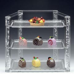 Zicco Polycarbonate Tray Display Stand, 3 Tier, 49x31x42 cm - Zicco