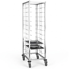 Portashelf MX106X2 Tekli Bulaşık Toplama Arabası, Tel Raflı, 201 Kalite, 37x53 cm - Portashelf