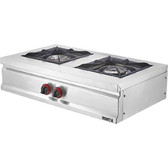 Remta CEJ22(S) Counter Top Double Burner Gas Stove, 89x50.5x22.5 cm - Remta
