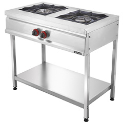 Remta CEJ23(L) Base Shelved Double Burner Gas Stove, 89x50,5x80,6 cm - Remta
