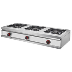 Remta CEJ24(S) Counter Top 3 Burner Gas Stove, 132,5x50,5x22,5 cm - Remta