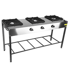 Remta CEJ25 Standing 3-Burner LPG Stove, 139x55x74 cm - Remta