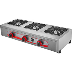 Remta CEJ27 Counter Top LPG Stove, 3 Burners, 87.5x42x17 cm - Remta