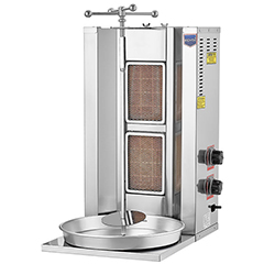 Remta D04 Döner Machine, 2 Radiant, Natural Gas, 20 kg Capacity - Remta