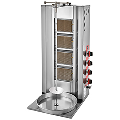 Remta D14 V Type Döner Stove, 8 Radiant, Natural Gas, 90 kg Capacity - Remta