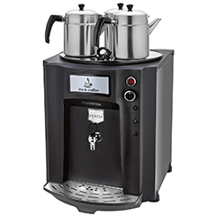Remta DE10P Premium Jumbo Tea Machine, Electric, 3 Teapots, 40 Liter Capacity, Black - Remta