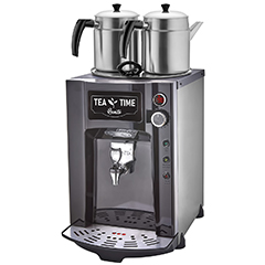 Remta DE12P Premium Jumbo Tea Machine, Electric, 2 Teapots, 15 Liter Capacity, Black - Remta
