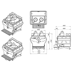 Remta DE23 Pro Tea Machine, Electric, 3 Teapots, 30 Liter Capacity, 2200 W - 3