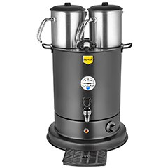 Remta EL10 Elite Tea Machine, Electric, 2 Teapots, 25 Liter Capacity, Black - Remta