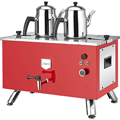 Remta EP02(L) Double Walled Tea Machine, Electric, 2 Teapots, 20 Liter Capacity, Red - Remta