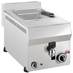 Remta R112CE Fryer, LPG, with Drain Valve, 8 Liter Capacity, 25x25x12 cm Basket Size - Remta