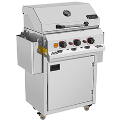 Remta R134 Bahçe Tipi Barbekü, Döküm, LPG'li, 53x100x109,5 cm - 2