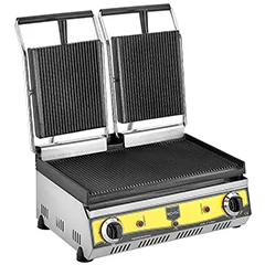 Remta R80 Double Lid Panini Grill, Electric, Grooved - Remta (1)
