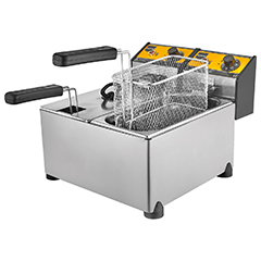 Remta R92 Electric Deep Fryer, Double, With Lid, 3+3 Liter Capacity, 13x21x12 cm Basket Size - Remta