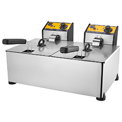 Remta R93 Electric Deep Fryer, Double, With Lid, 5+5 Liter Capacity, 19x22x12 cm Basket Size - Remta (1)