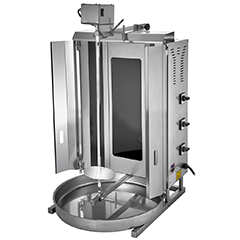 Remta SD14 Electric Döner Stove, Top Motorized, 3 Radiant, 30 kg Capacity - Remta