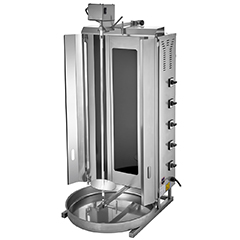 Remta SD18 Electric Döner Stove, Top Motorized, 5 Radiant, 60 kg Capacity - Remta