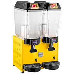 Remta ST12 Double Beverage Cooling Machine, 2 Fountains, 20+20 lt, Yellow - Remta