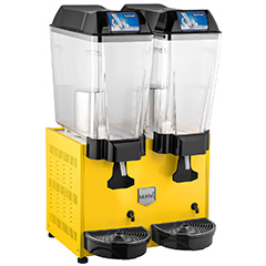 Remta ST14 Double Ayran Cooling Machine, 2 Mixers, 20+20 Liter Capacity, Yellow - Remta