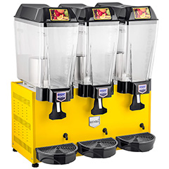 Remta ST16 3 Bowl Sorbet Cooling Machine, 3 Fountains, 20+20+20 Liter Capacity, Yellow - Remta