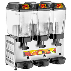 Remta ST16 Triple Sherbet Cooling Machine, 3 Fountains, 20+20+20 Liter Capacity, Silver - Remta