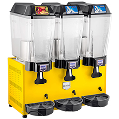 Remta ST20 3'lü Ayran Soğutma Makinesi, 3 Karıştırıcılı, 20+20+20 Litre Kapasiteli, Sarı - 1