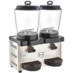 Remta ST35 Royal Çiftli Mini Şerbet ve Ayran Makinesi, Karıştırıcılı, 11+11 Litre Kapasiteli, Silver - Remta