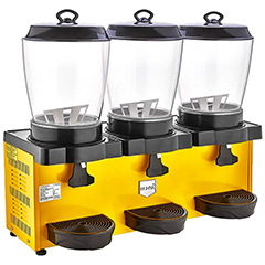 Remta ST38 Royal 3'lü Mini Şerbet ve Ayran Makinesi, Karıştırıcılı, 11+11+11 Litre Kapasiteli, Sarı - Remta