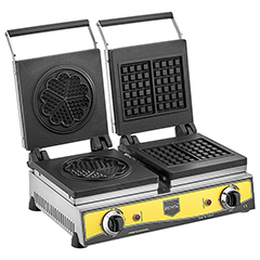 Remta W20 Double Square and Flower Waffle Maker, 16 cm Flower Size - Remta