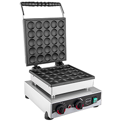 Remta W22 Single Round Bubble Waffle Maker with Lid, 25 Piece Capacity - Remta