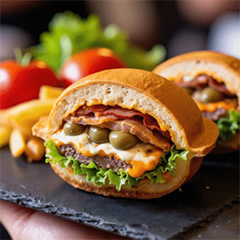 Remta W38 Hamburger Patty Press, UFO Burger, Electric - 4