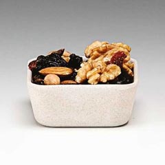 Zicco Renkli Bambu Çerezlik, Köşeli, 7,5x7,5 cm, Beyaz - 1